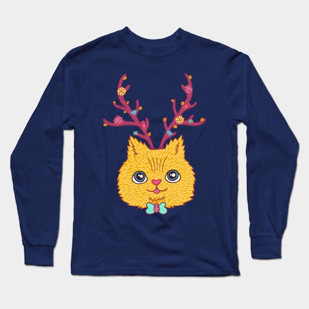 summer cat Long Sleeve T-Shirt by kostolom3000